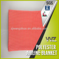 Cheap Price polyester Woven airline blanket MADE IN CHINA flame retardant small size portable travel blanket